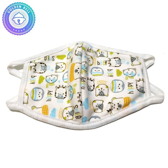 Masker Anak Kain Katun 3-Ply Motif Kartun