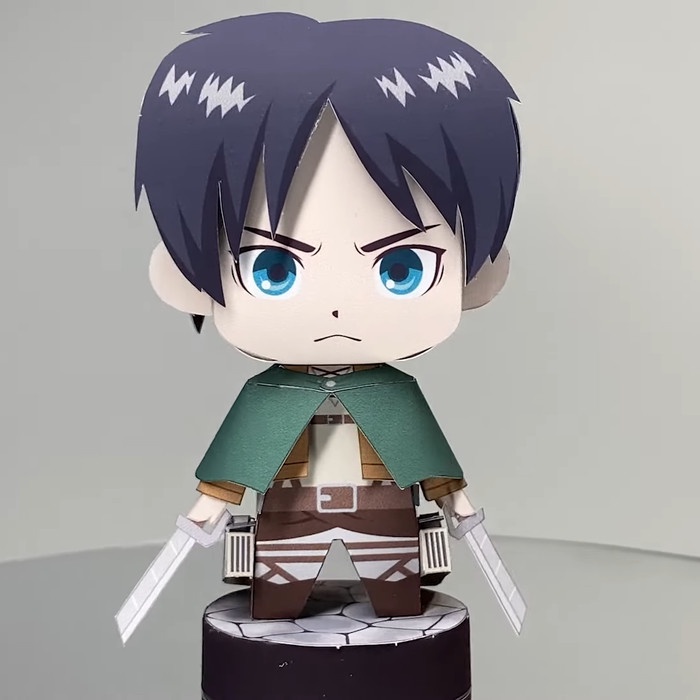 Jual Chibi Eren Yeager Attack On Titan Papercraft Shopee Indonesia