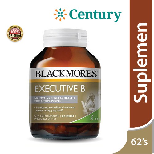 Blackmores Executive B Isi 62 Tablet/vitamin B kompleks/B Complex/mengurangi stress/vitamin syaraf