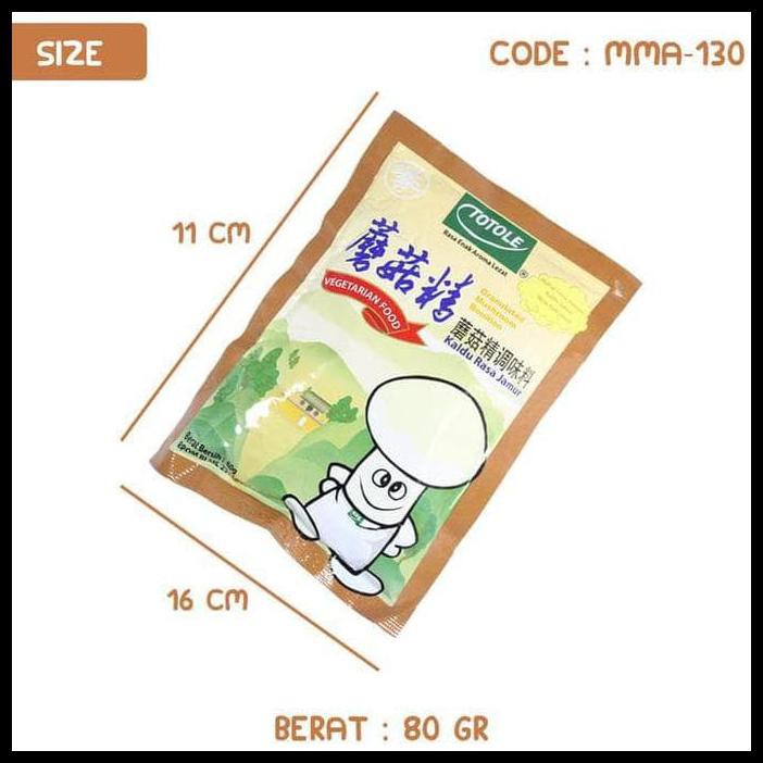 

TOTOLE KALDU JAMUR NON MSG MOKUCING TOTOLE 80 GR (MMA-130)