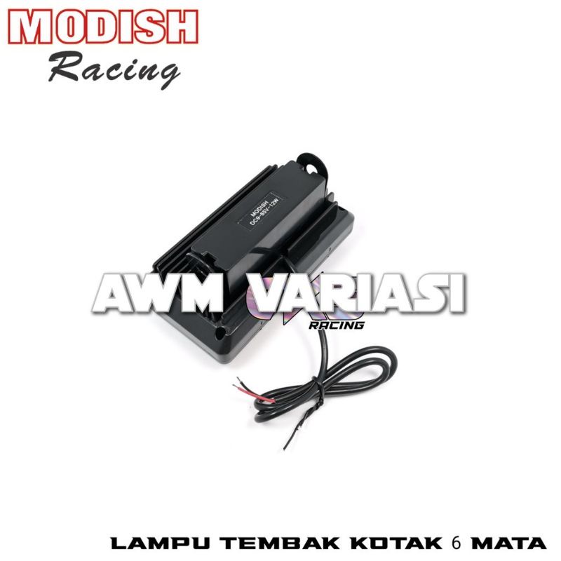 Lampu Tembak Cree Dymaker Kotak 6 Mata LED High Low Flash 3 Mode