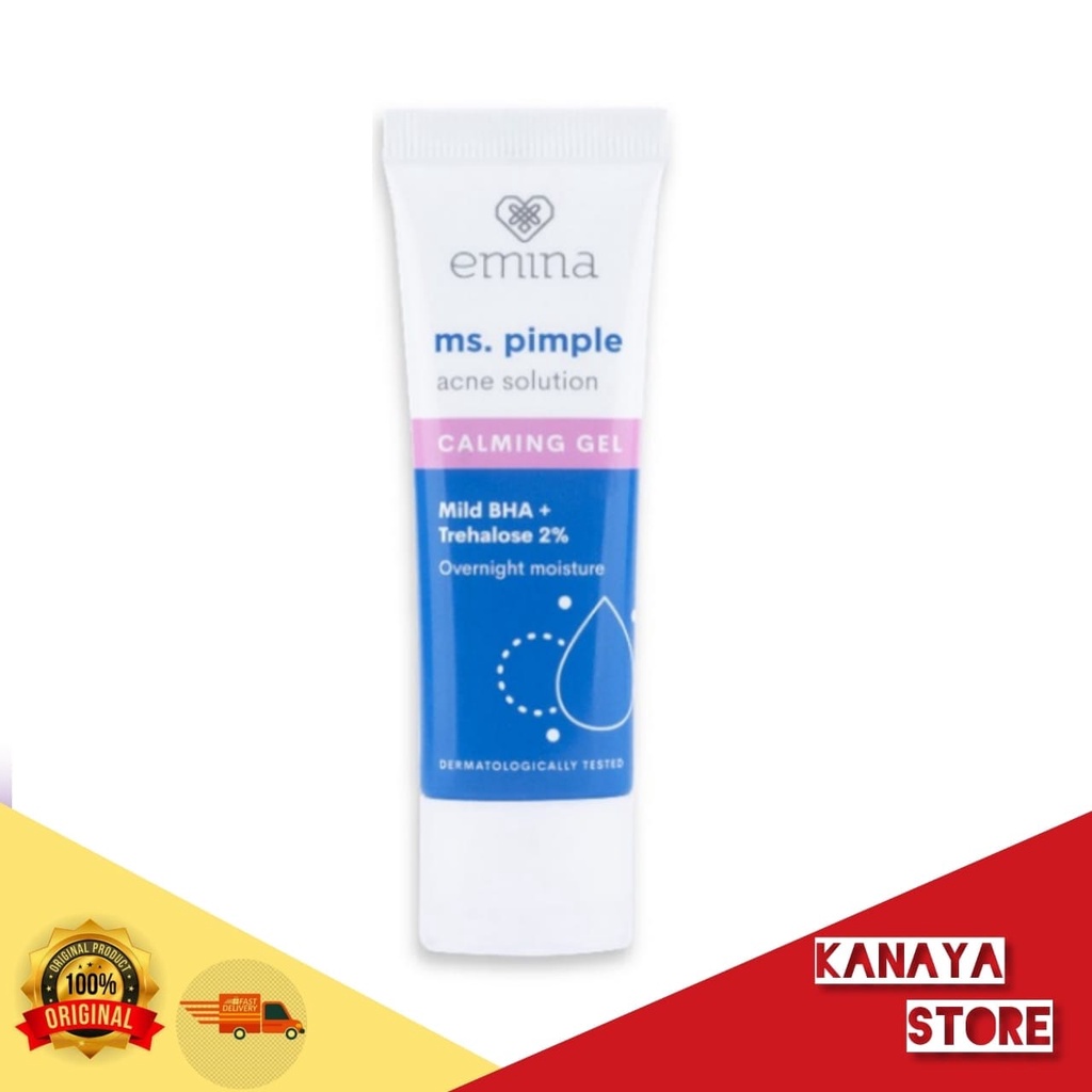 (BISA COD) Emina Ms Pimple Acne Soluion Calming Gel 20 ml