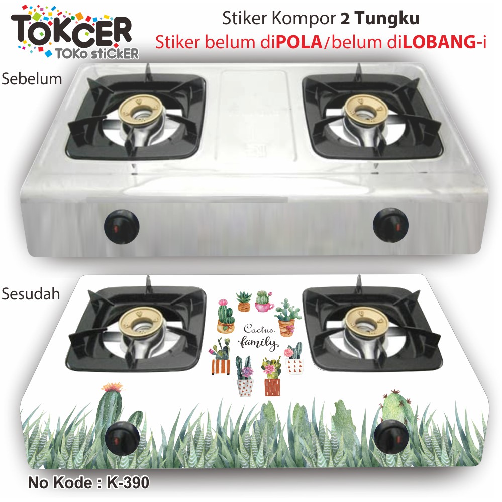 Stiker Kompor 2 Tungku KAKTUS