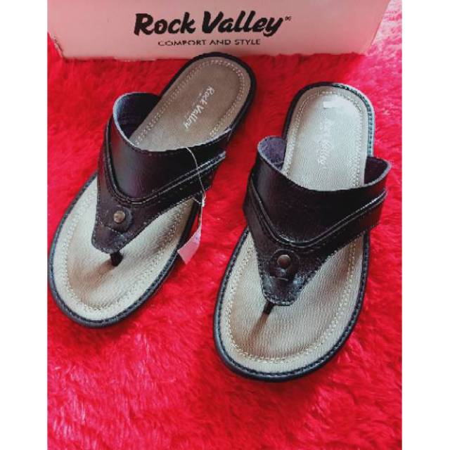 [Rock valley] sandal japit cowok black