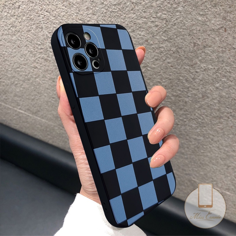 Casing Soft Case TPU Motif Kotak-Kotak NFC Untuk Xiaomi Redmi 9 / 10 / 9A / 9T / 9C / Note 10 / 10S / 10 Pro Max + / Note8 / 9 / POCO / M3 / POCO / X3 Pro