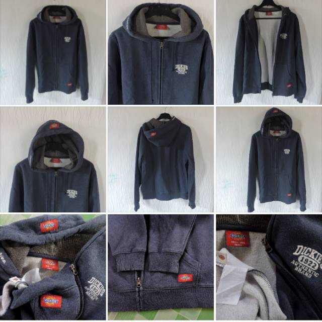 Authentic Brand Dickies Zipper Hoodie Sweatshirt Second Branded Original
