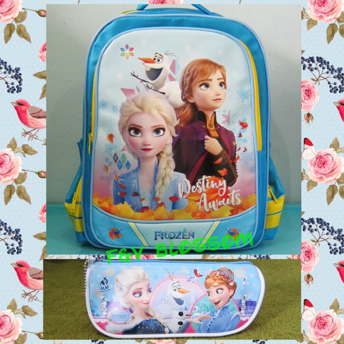 

[GRATIS ONGKIR] F&V Tas Ransel + Tempat Pensil Anak Sekolah SD Kantong FROZEN 2 TERJAMIN