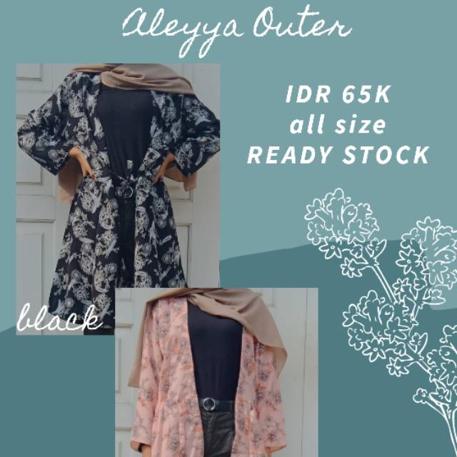Aleyya Outer - NEW OUTER KOREA - Flower Outer - Outer Bunga-Bunga - CARDIGAN BUNGA - Kardigan
