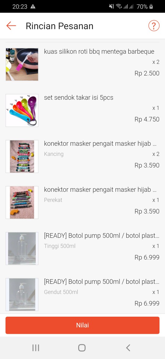 Set Sendok Takar Isi 5pcs