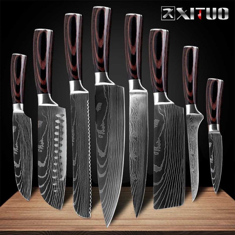 Pisau internasional knife chef Damaskus Patern Super Tajam