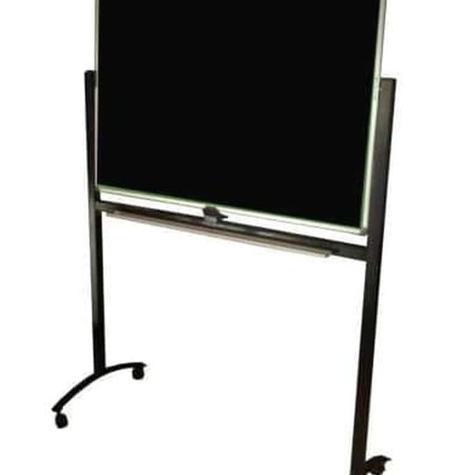 

PAPAN TULIS HITAM BLACKBOARD DOUBLE SIDE+ KAKI RODA SAKANA 90X180 CM TERLARIS