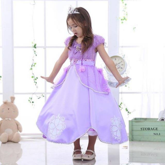 NEW PREMIUM SOFIA LONG DRESS PURPLE