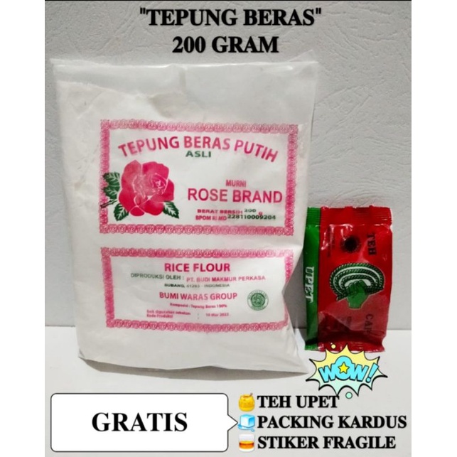 

Tepung Beras Putih Rose Brand 200gram GRATIS Teh upet