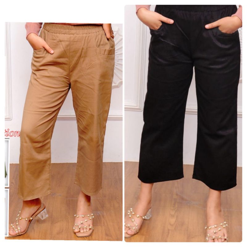 willow pants/celana kulot kekinian wanita ukuran 3L-4L/celana catton tuwill strid