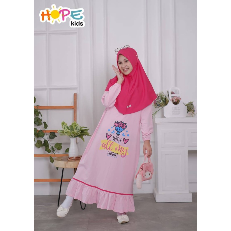 Gamis anak SET GAMIS HIJAB by HOPE KIDS*