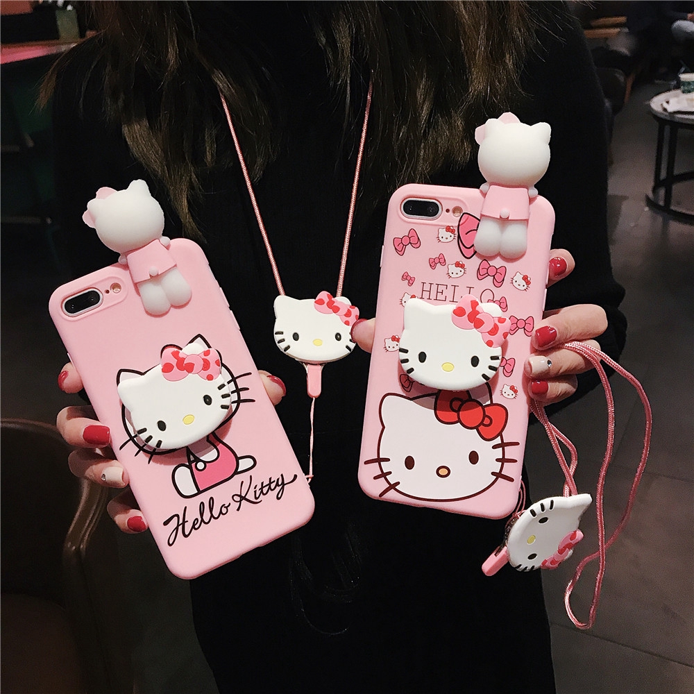 Case Hp Dengan Lanyard Gambar Hello Kitty Kt Untuk Vivo V9 Y81 Y71