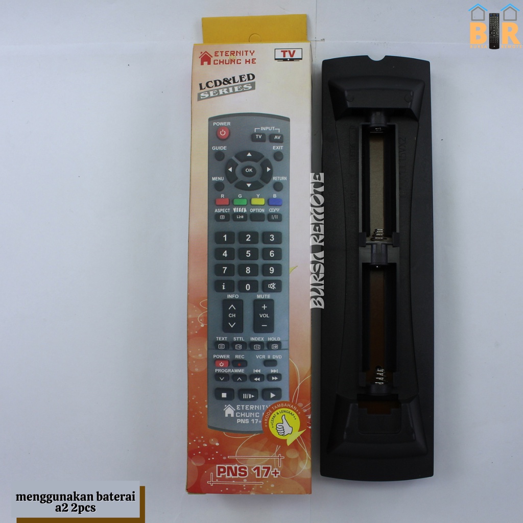 Remot / Remote TV PANASONIK MULTI LCD LED PNS17 tanpa setting