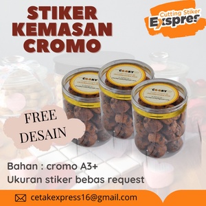 

Stiker cutting label kemasan makanan minuman cromo A3+ Gratis Desain Edisi Cake