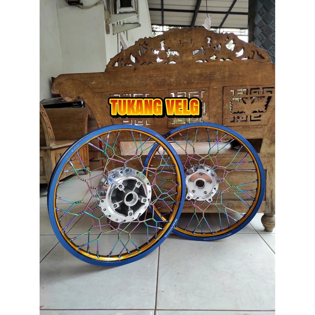 Velg Jari Jari Jupiter Mx King Paketan Ring 17 TDR TwoToone Model Stell Ulir Kepang