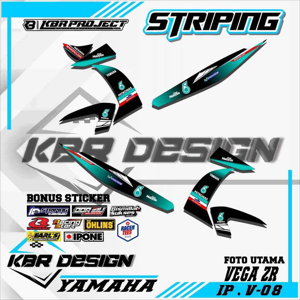 VEGA ZR (COD) STICKER STRIPING VARIASI MOTOR VEGA ZR.08
