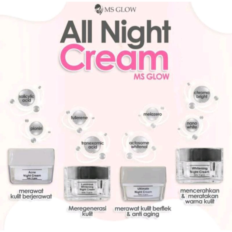 Ms glow whitening day cream/night cream