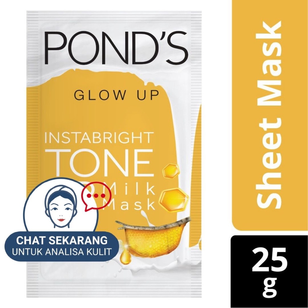 Pond's Tone Up Milk Mask / Masker Wajah Honey 25g