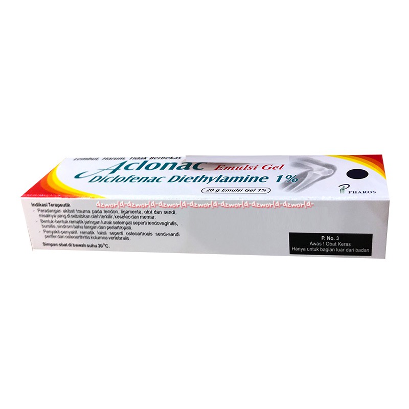 Aclonac Emulsi Gel Diclofenac Diethylamine 1% Salep Sendi Otot 20gr
