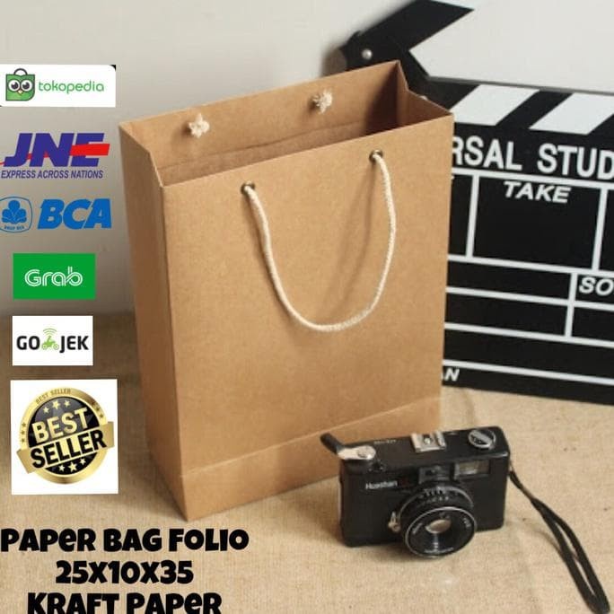 

(TERLARIS) Sale Grosir Paperbag Paper Bag Tas Kertas Goodie Bag L Folio 25X10X35