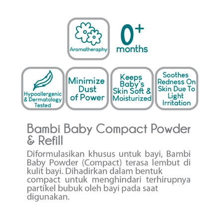 [PROMO] BAMBI Baby Compact Powder | Prickly Heat Bedak Padat Bayi