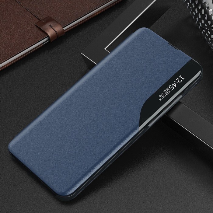 OPPO RENO 6 4G CASE FLIP SMART VIEW SOFTCASE BOOK COVER BUKU SEMI KULIT CASING PROTECT CAMERA COVER PELINDUNG KAMERA