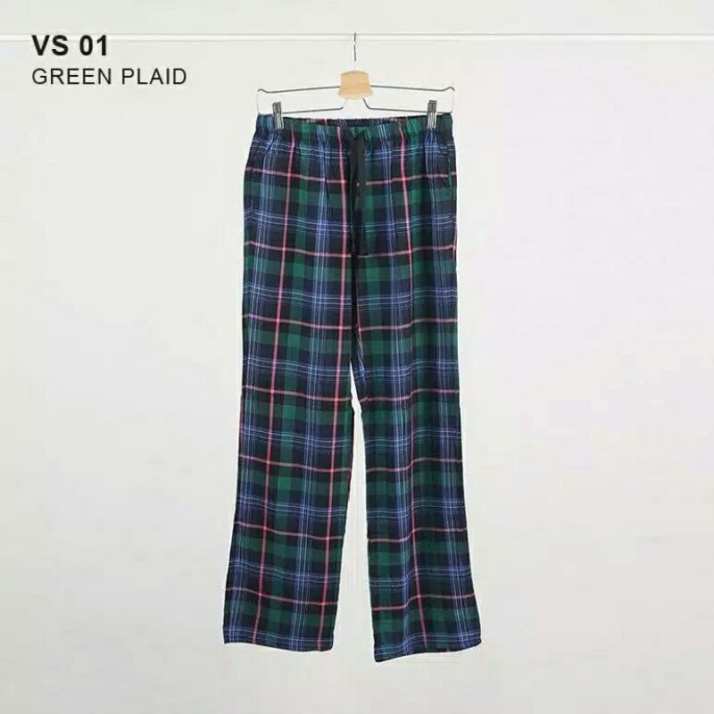 V*S NEW TARTAN PLAID PAJAMA SMALL  PANTS ORI