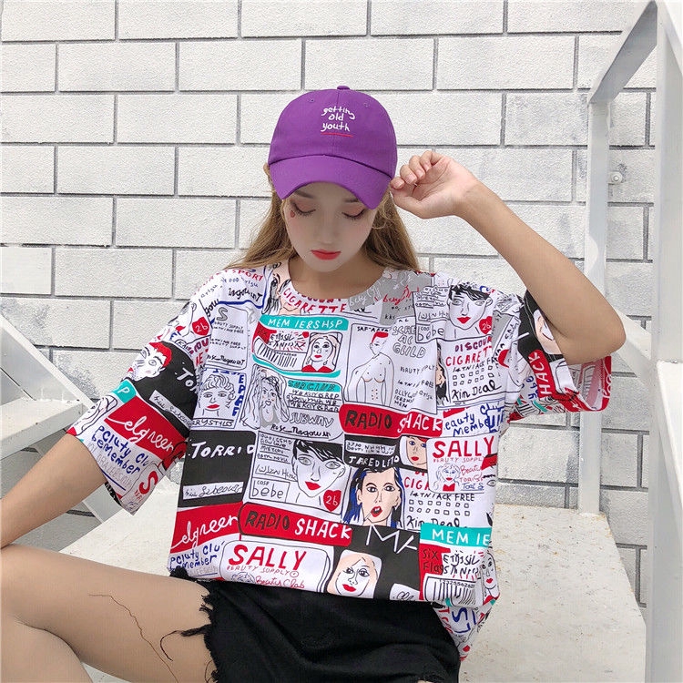 Ins Kaos  T shirt Model Lengan  Pendek  Untuk  Wanita  Shopee 