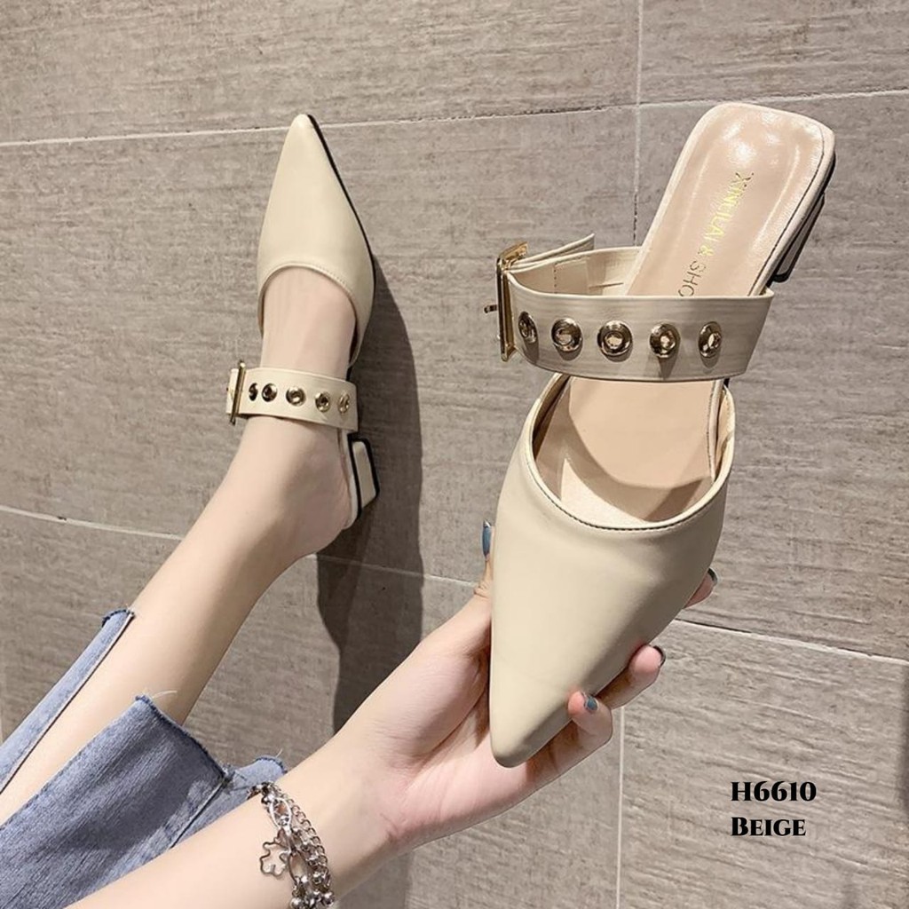 PRF Heels Pump Strap Slope Fashion Korea H6610