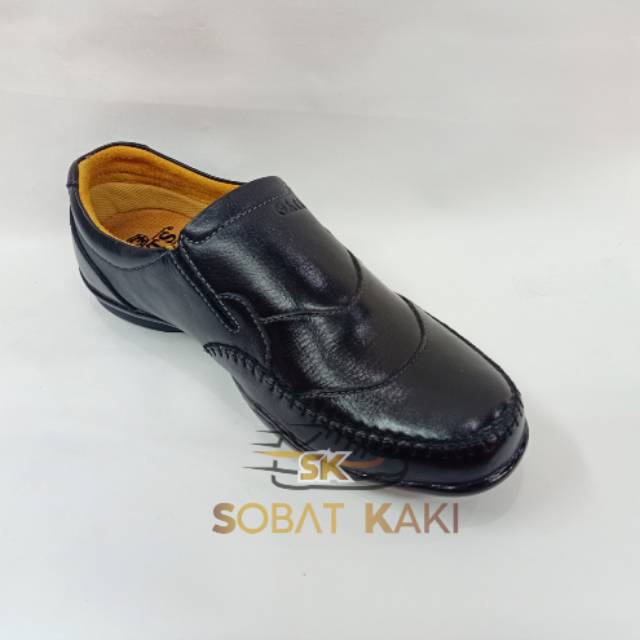 Sepatu Kantor Formal Kulit Pria Gats GP 01 Black