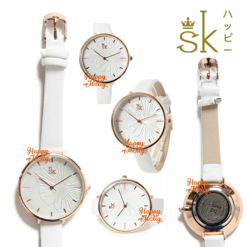 SK Teratai 3D Jam Tangan Water Resistant Wanita Fashion Strap Leather ( Group ) SK_ 815