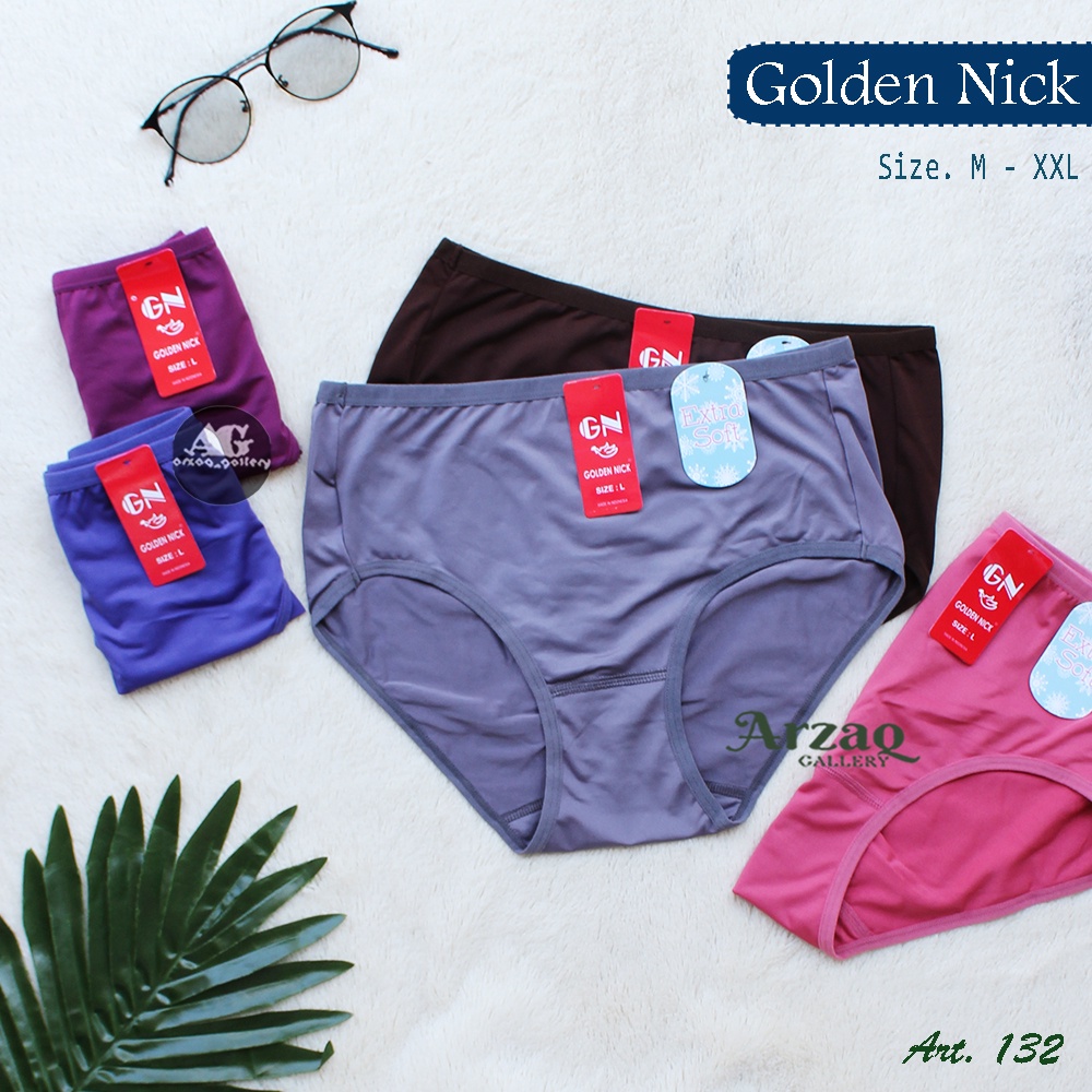 12 Pcs - CD GOLDEN NICK 132 | CELANA DALAM WANITA | Cd Golden Nick | Celana Dalam | Cd | Golden Nick SuperSOFT