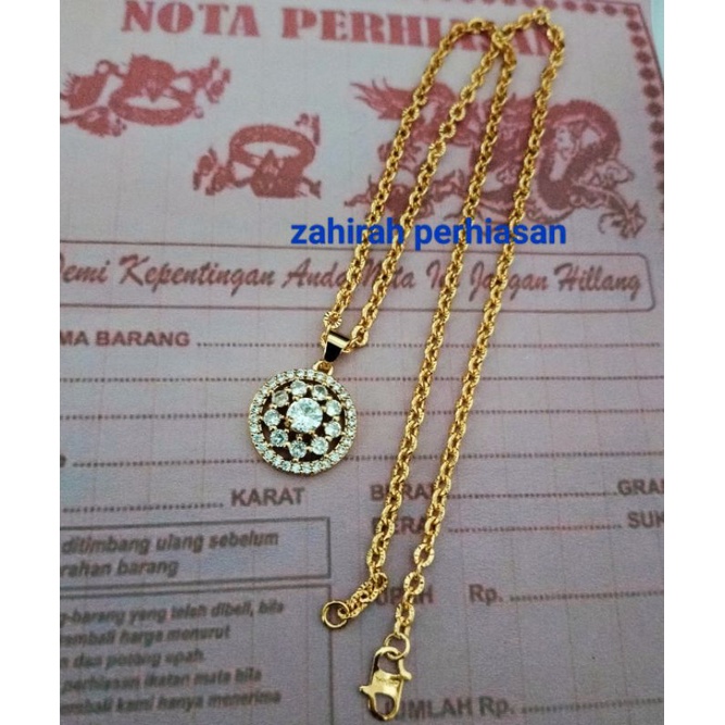 KALUNG NORI EMAS LIONTIN PERMATA FULL ANTI KARAT