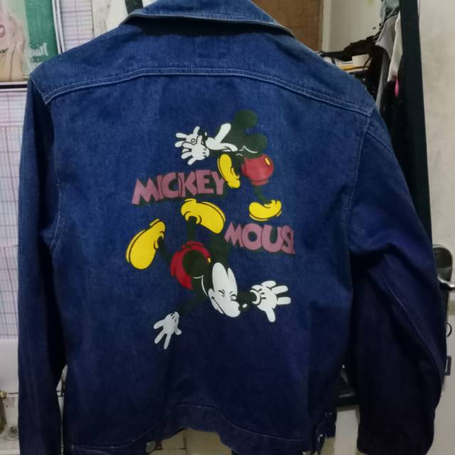 Jaket Jeans Mickey Mouse Vintage 90s Disney Original