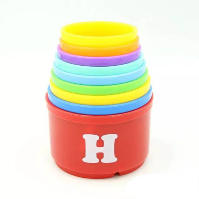 Stacking cup gelas susun anak mainan edukasi education play activity kids child stack baby toodler