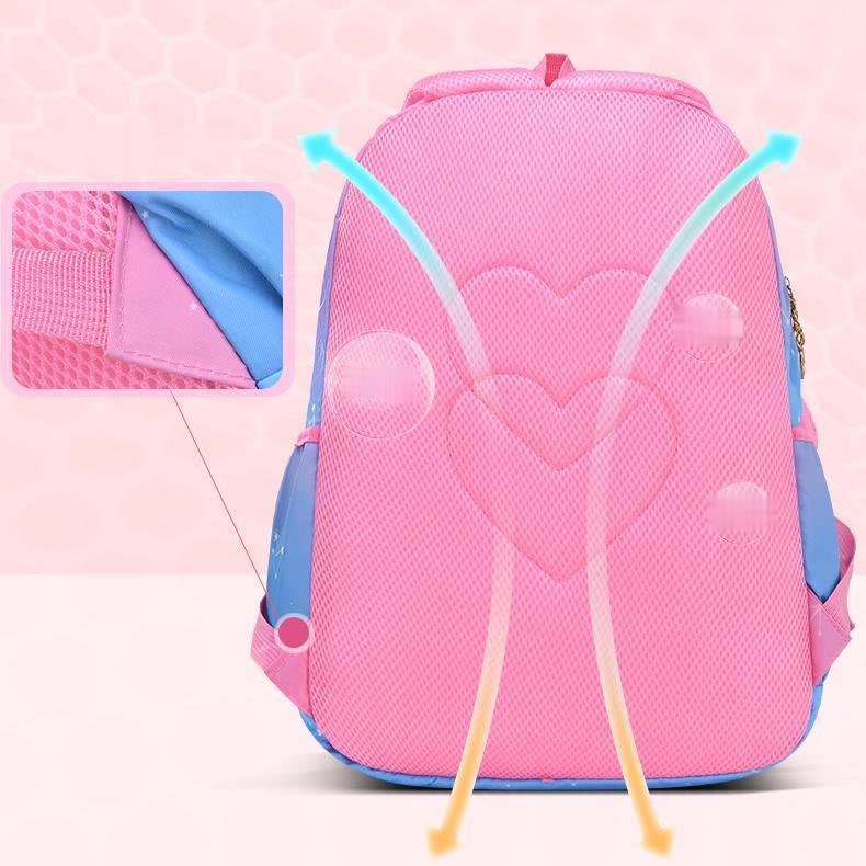 Baru Gadis Ransel Sekolah Ransel Gadis Nilon Ortopedi Tas Sekolah Anak Primer Sekolah Tahun 6-12 Anak