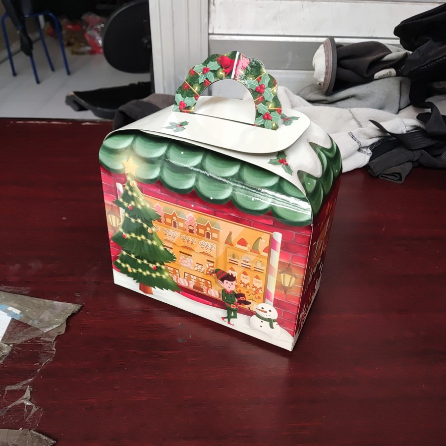 Christmas box natal Kotak hampers Box cookies model HOUSE