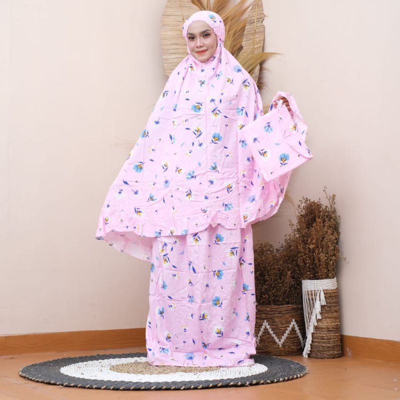 Mukena Rayon Viscose / D'Fashion / Mukena katun rayon premium / Mukena rayon murah - Mukena Lily