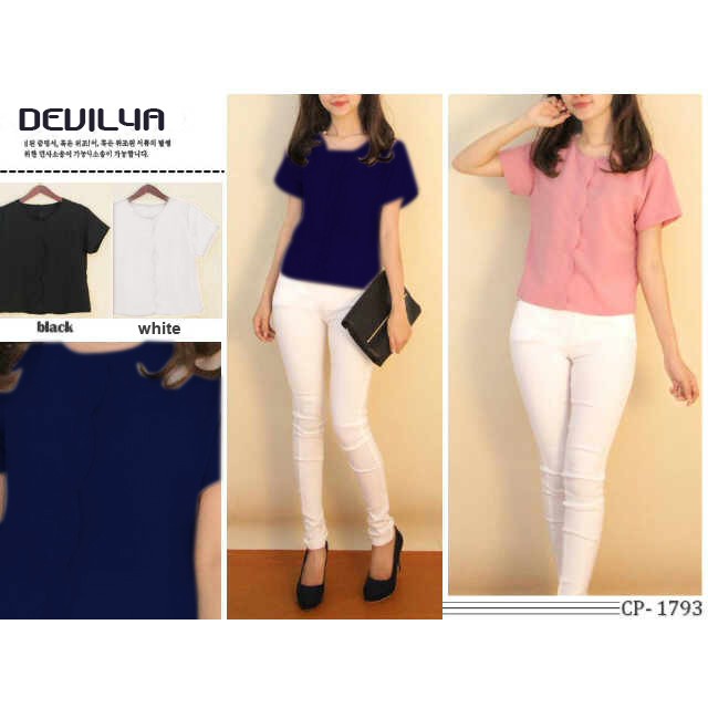 [Devilya RO] Blouse Wanita Twiscont Varian Warna