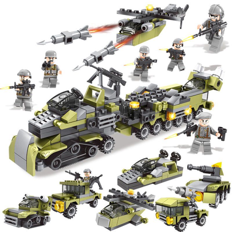 Lego Swat Team Minifigure Army Police Mainan Anak Tentara Hero WW2