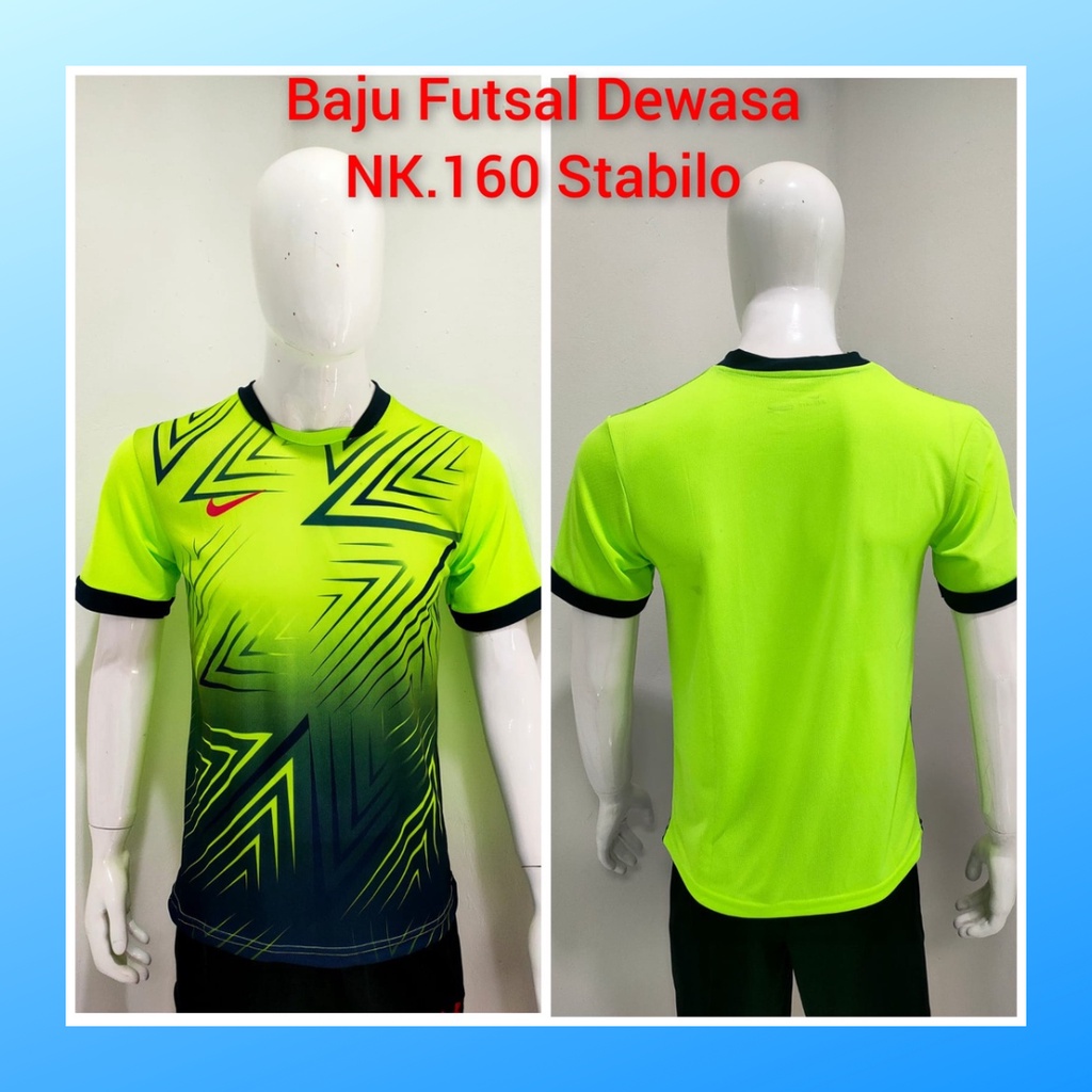 jersey futsal pria kaos sepak bola club baju atasan wanita dewasa t-shirt seragam custom jersy outfit klub olahraga gym kostum jogging jarsey soccer pakaian fitness oblong sports suit apparel NK160 stabilo