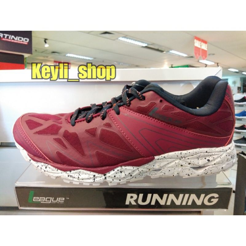 Sepatu League Ghost Runner M Maroon Running Shoes Cowo Cewe Sneakers Pria Wanita Merah Maroon Origin