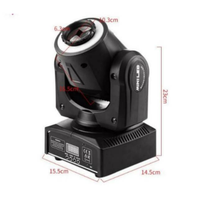 BEAM MINI MOVING HEAD REDSUN ORIGINAL 8 GOBO 30 WATT