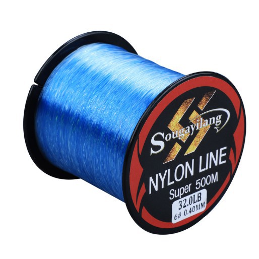 500M Senar Pancing 3 Colors Senar Pancing 11-36.3Lb 500 Meters Nylon Fishing Line senar pancing kuat dan anti keriting