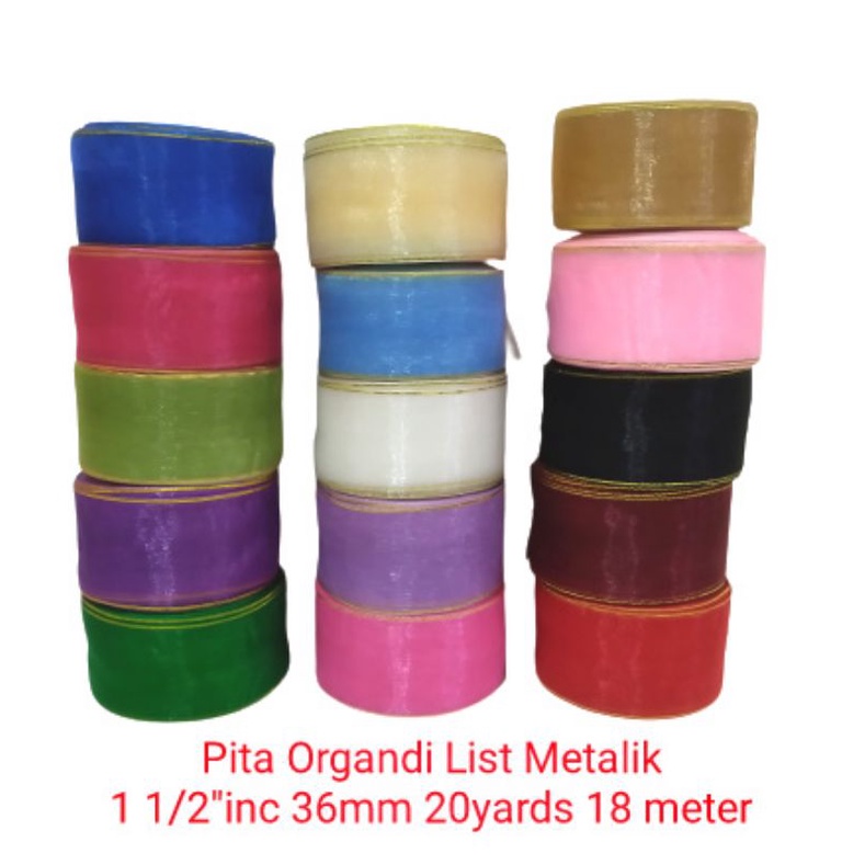 Pita ORGANDI LIST 1½&quot;inc ( 3.6cm ) - 20yards