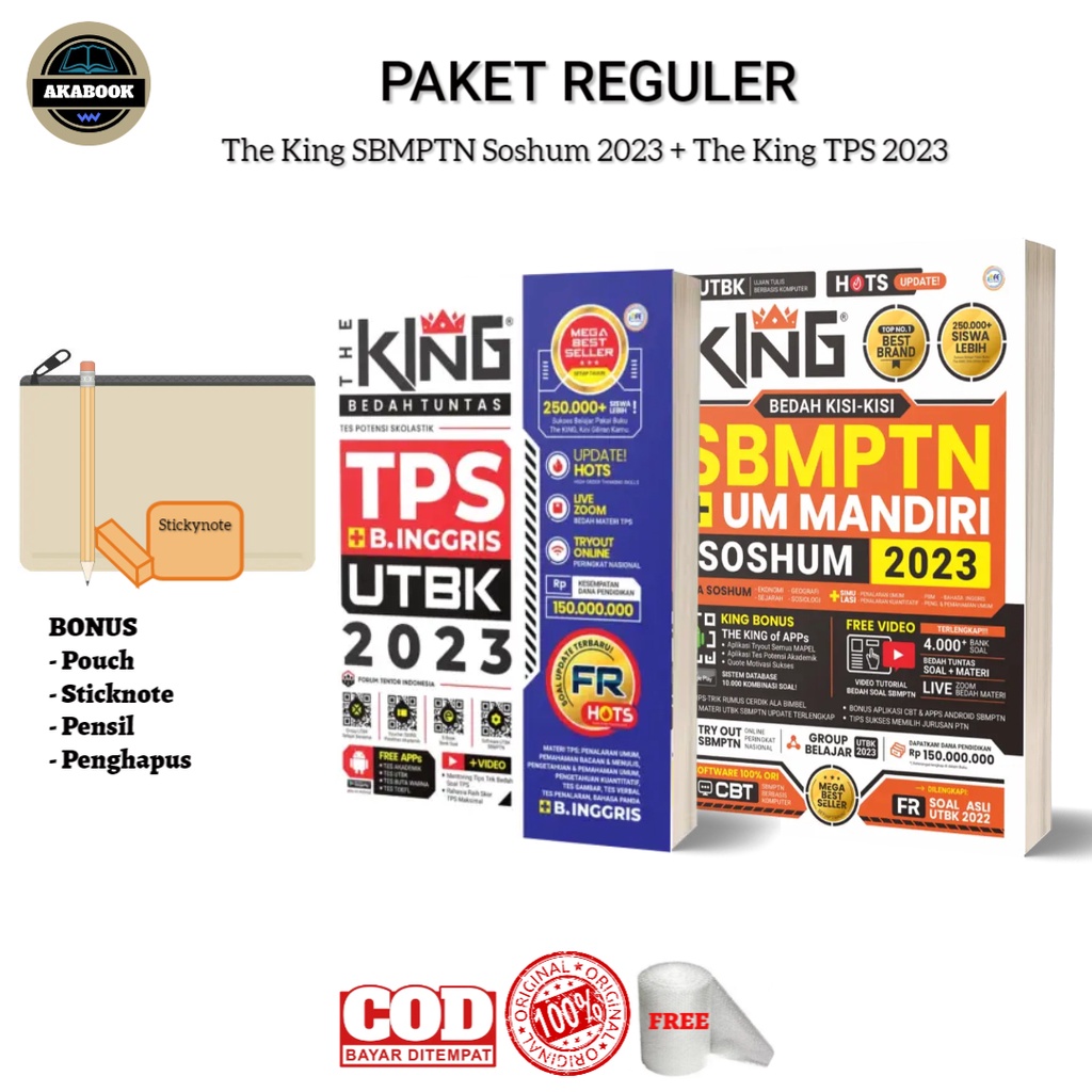 The King SBMPTN SOSHUM 2023 + The King TPS UTBK 2023 Paket Super Lengkap Buku SBMPTN 2023-PAKET REGULER